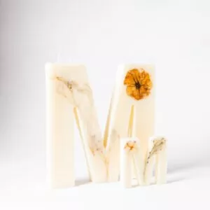 נר אות פרחים XL